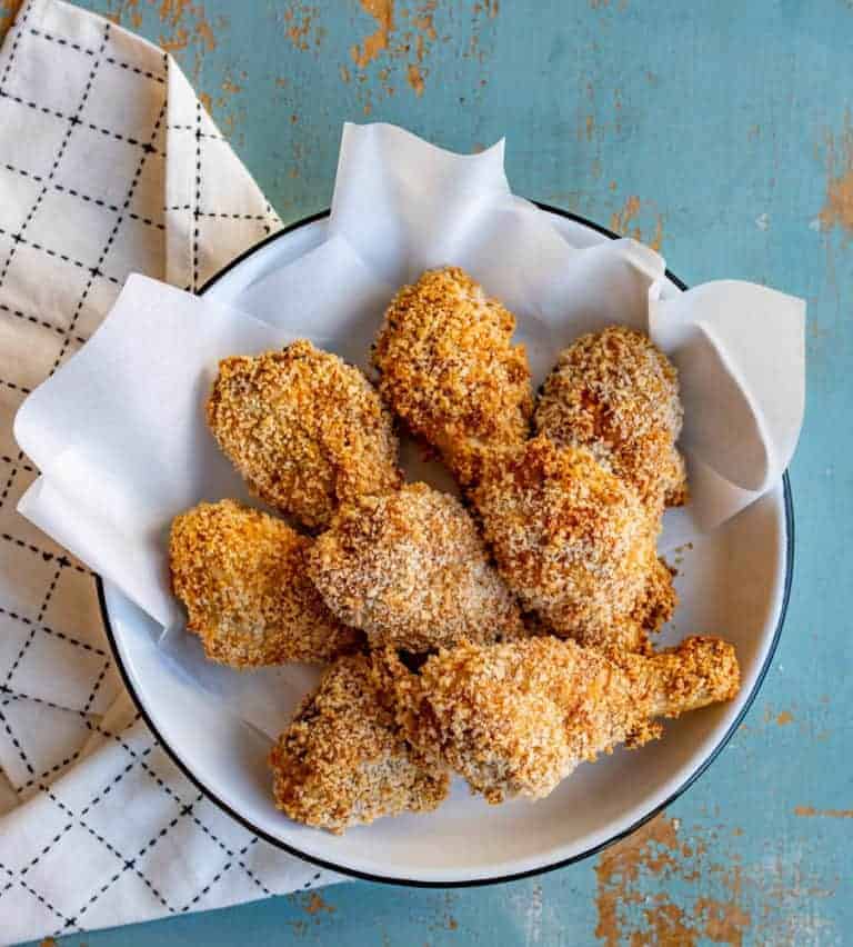 PankoCrusted Baked Chicken Legs Recipe Crispy Oven Baked Chicken
