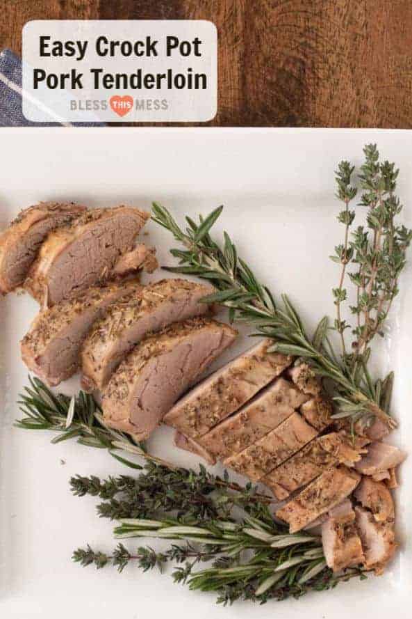 Garlic Herb Crock Pot Pork Tenderloin | Easy Pork Tenderloin Recipe