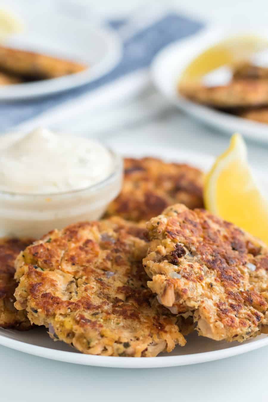 Homemade salmon patties made with canned salmon, dried bread crumbs, onion, and a few other simple ingredient that only take about 30 minutes to make.