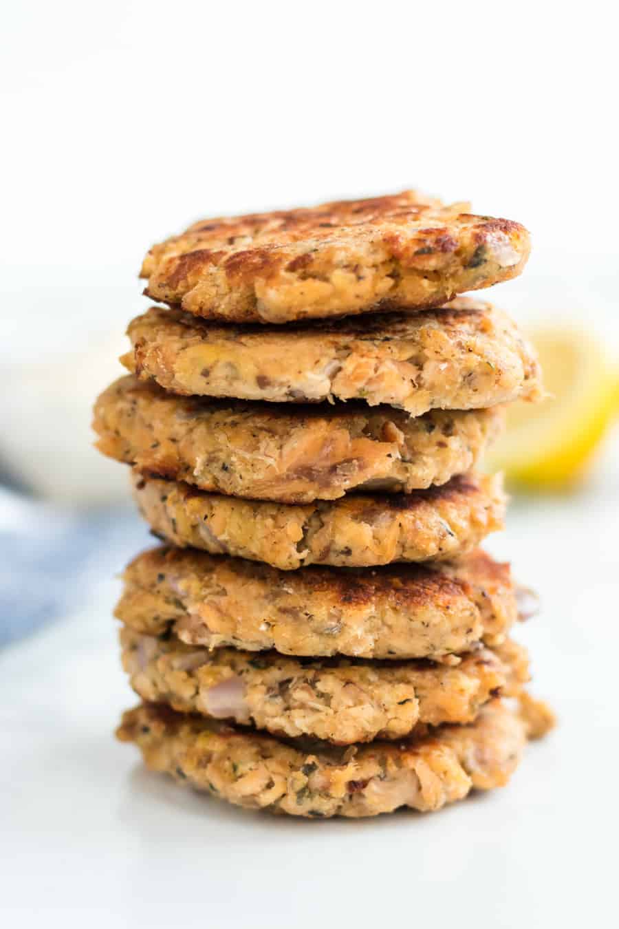Homemade salmon patties made with canned salmon, dried bread crumbs, onion, and a few other simple ingredient that only take about 30 minutes to make.