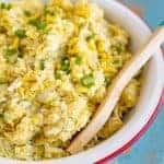 It doesn't get better than these tried and true flavors of starchy potato, chopped egg, and green onion tossed in a dill, celery, mayo, and mustard sauce in my Classic Potato Salad Recipe.