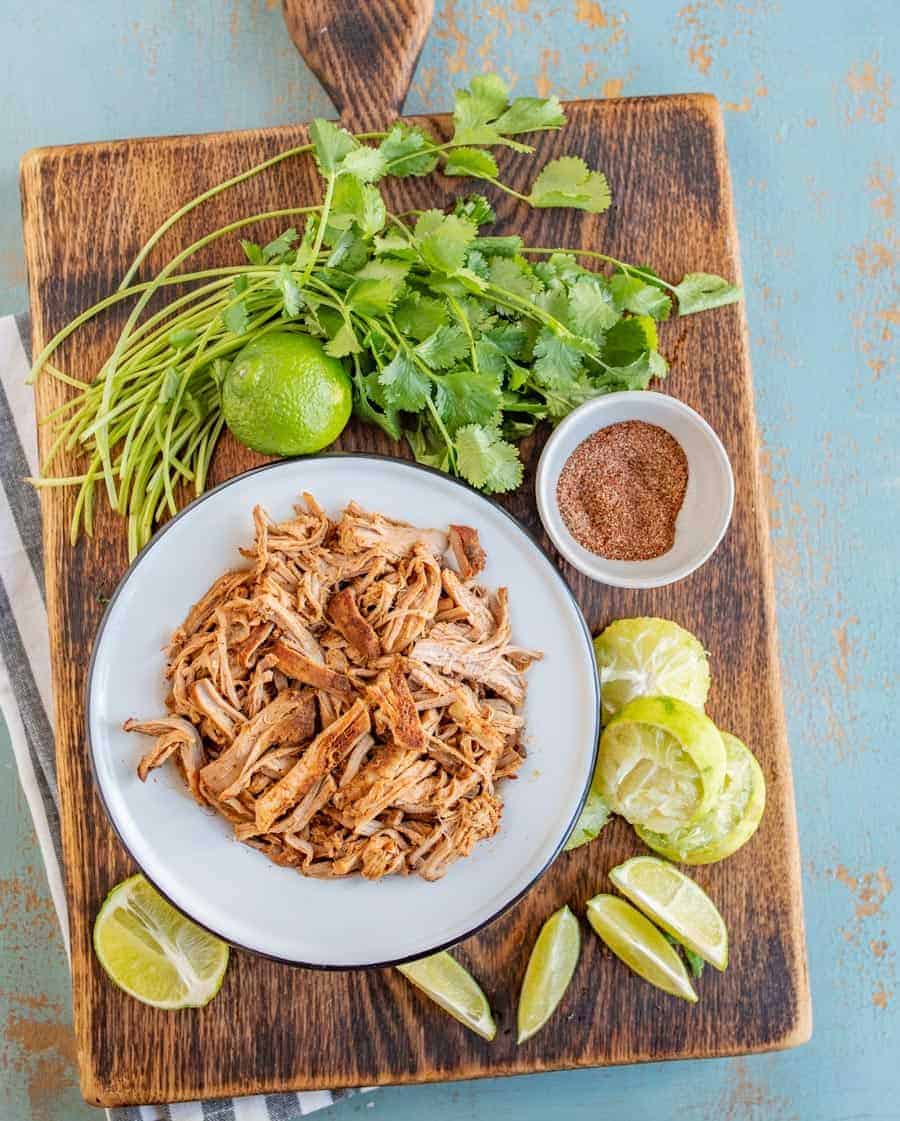 How to cook Pork Tenderloin for Tacos in the Crock-Pot so that it makes moist, super flavorful meat, with only 5 minutes of hands-on time and 4 hours of cooking.