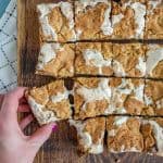 Rich and decadent Peanut Butter S'mores Bars made with a simple cookie-dough-graham-cracker crust, peanut butter, chocolate, and marshmallow creme.