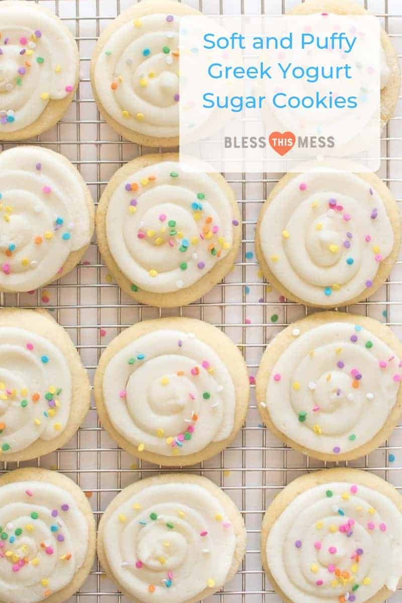 Soft and Puffy Greek Yogurt Sugar Cookies — Bless this Mess