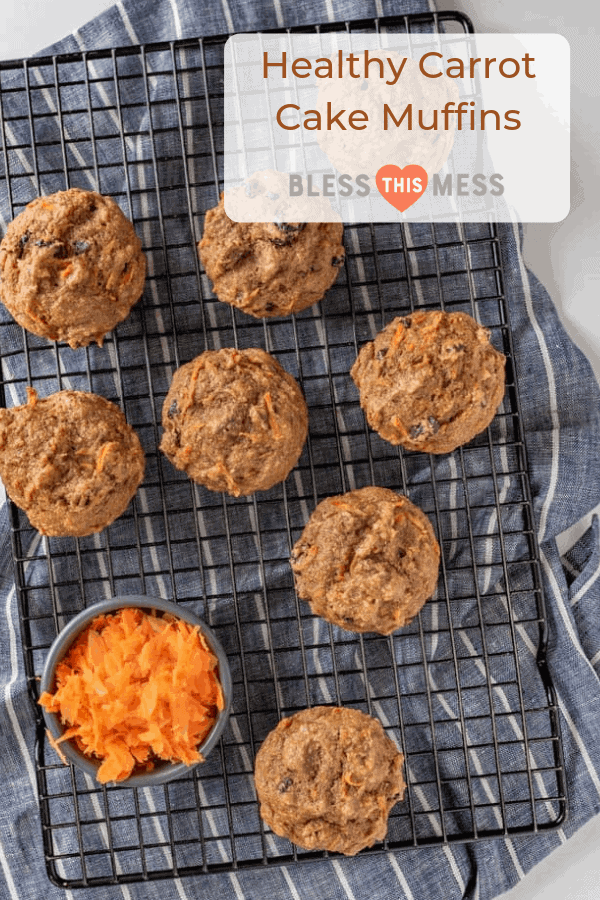 carrot cake muffins on a rack