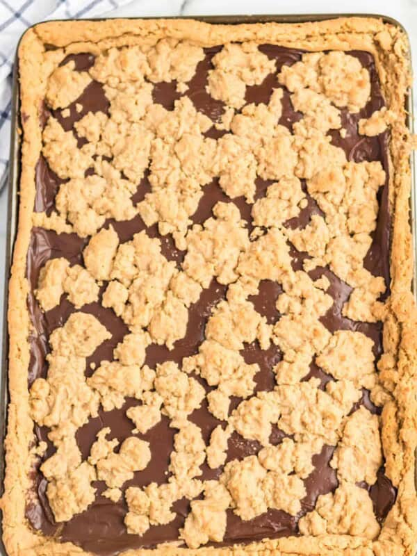 Pan of peanut butter oatmeal jumbles