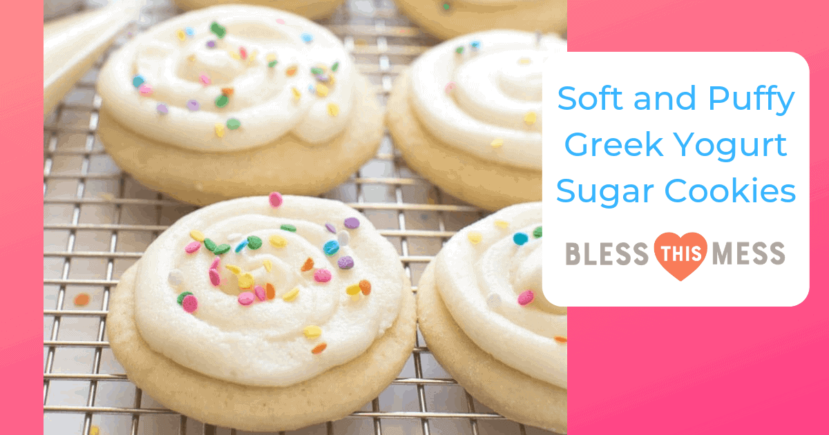 Soft and Puffy Greek Yogurt Sugar Cookies — Bless this Mess
