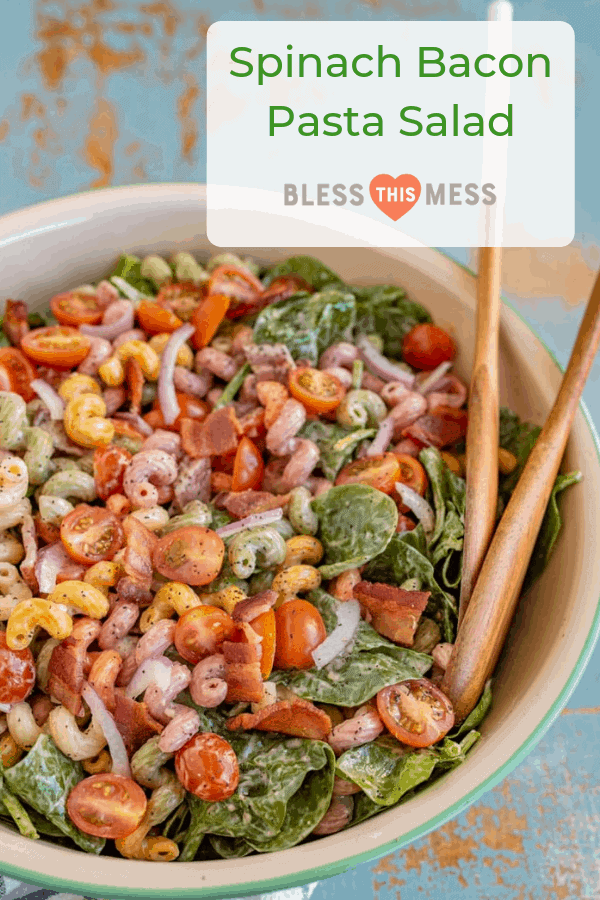 spinach bacon pasta salad