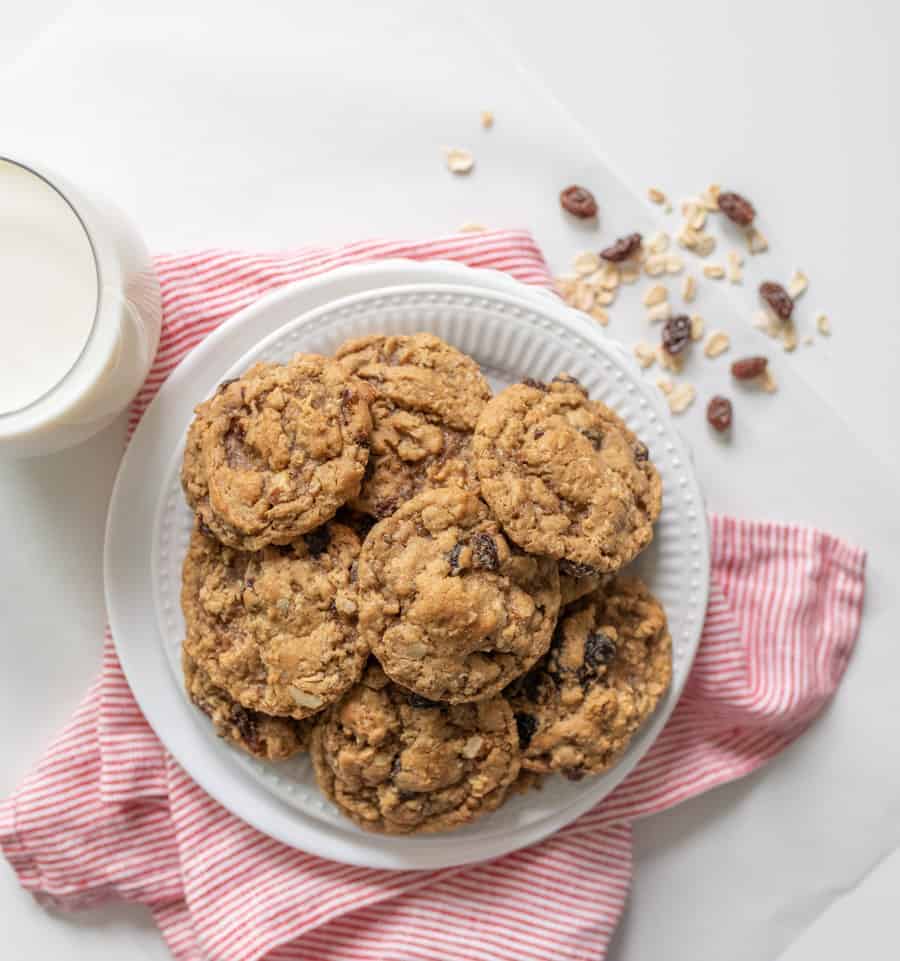 These classic and Amazing Oatmeal Raisin Cookies feature ultra-plump raisins, two types of oats, chopped pecans, and the perfect blend of sweetness and warm spices.