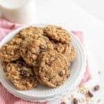 These classic and Amazing Oatmeal Raisin Cookies feature ultra-plump raisins, two types of oats, chopped pecans, and the perfect blend of sweetness and warm spices.