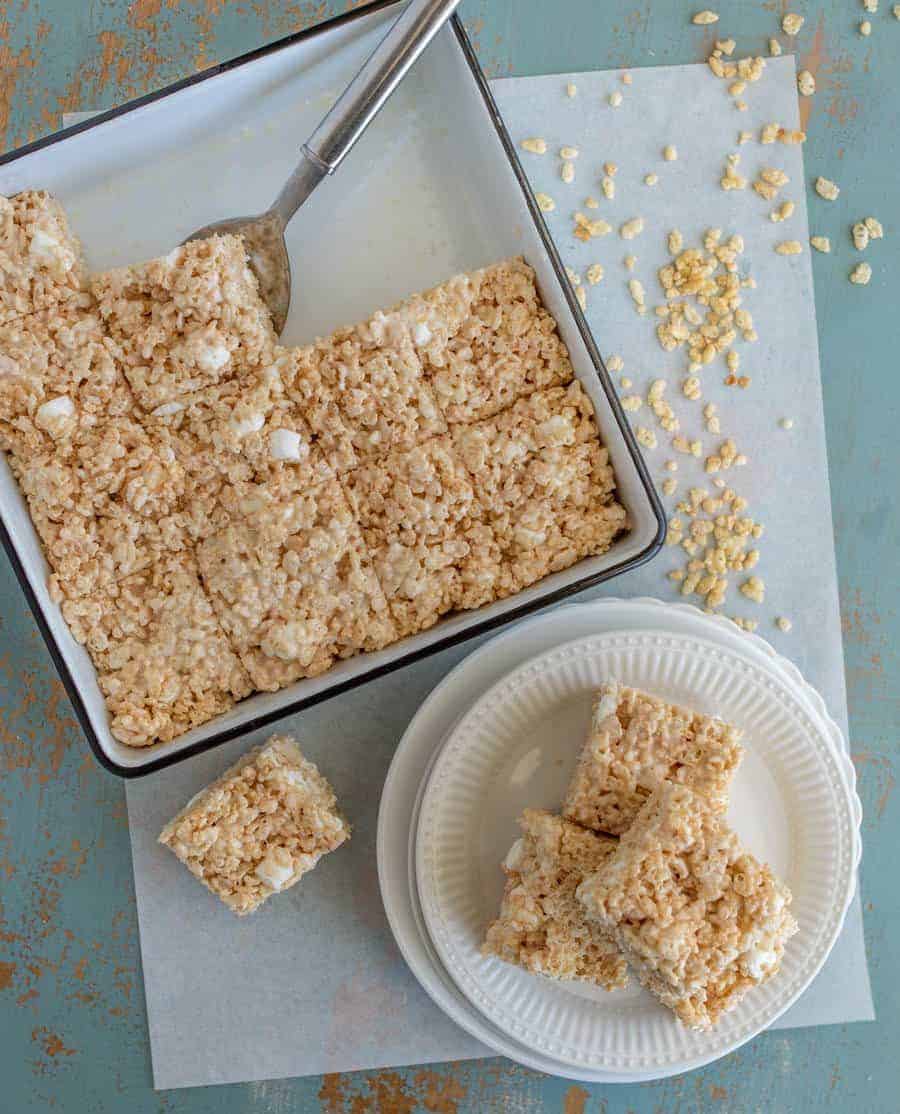 What makes these Perfect Classic Rice Crispy Treats so perfect? A whole lot of love, and a whole lot of butter.