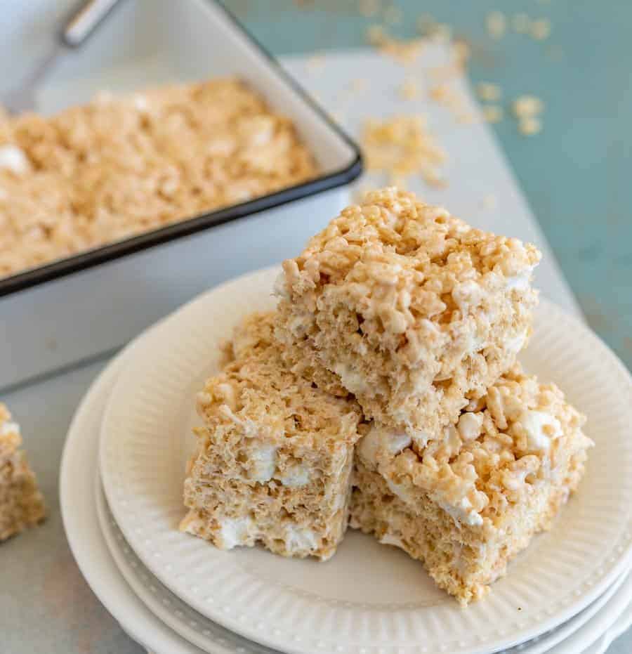 What makes these Perfect Classic Rice Crispy Treats so perfect? A whole lot of love, and a whole lot of butter.