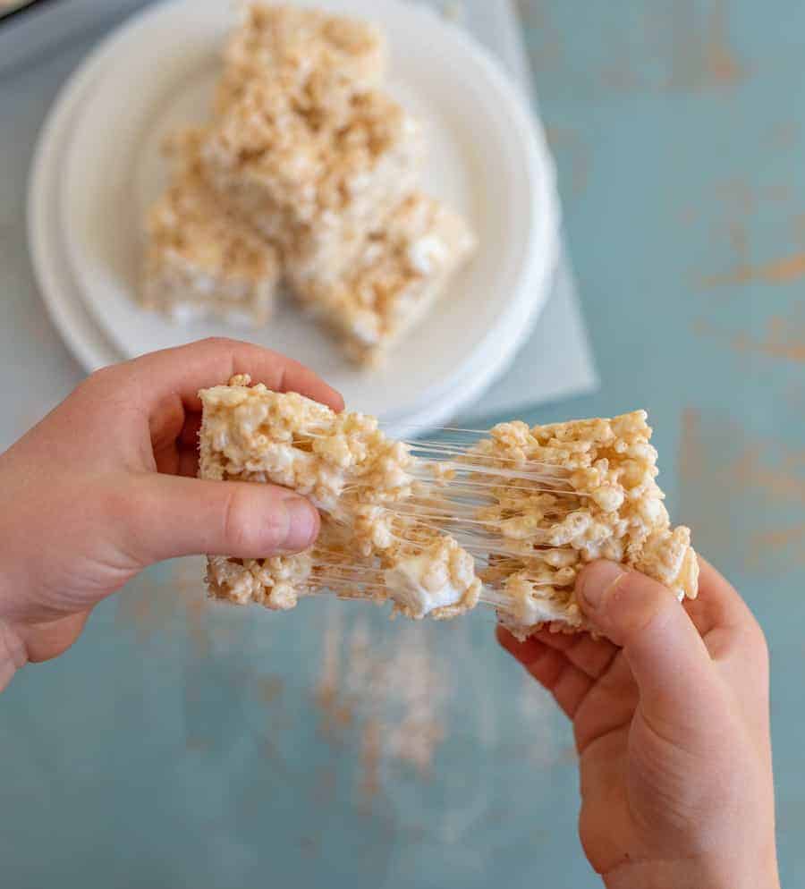 What makes these Perfect Classic Rice Crispy Treats so perfect? A whole lot of love, and a whole lot of butter.