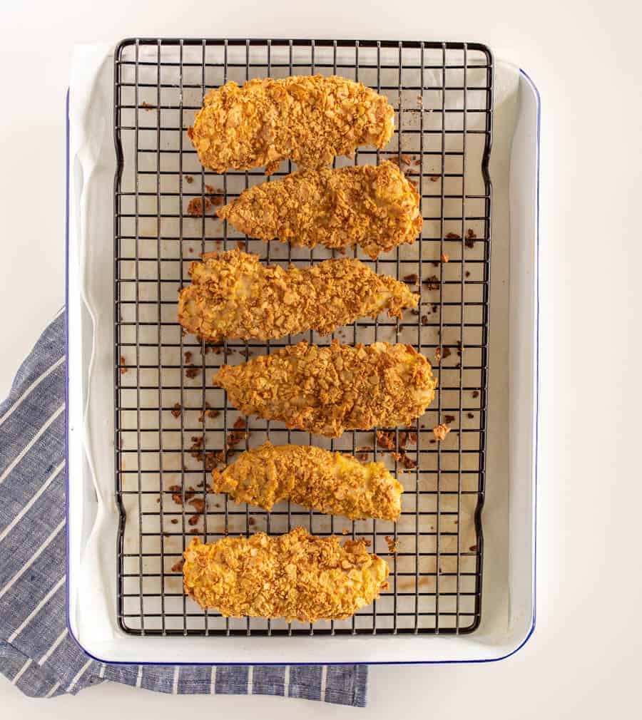 Extra Crunchy Baked Chicken Strips are a delicious spin on fried chicken strips, without the splatter on your stovetop (score!). The Fire Roasted Vegetable flavor of Milton's crackers brings the crunch and full flavor to this seriously delectable dish.