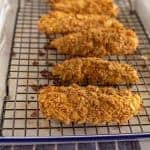 Extra Crunchy Baked Chicken Strips are a delicious spin on fried chicken strips, without the splatter on your stovetop (score!). The Fire Roasted Vegetable flavor of Milton's crackers brings the crunch and full flavor to this seriously delectable dish.