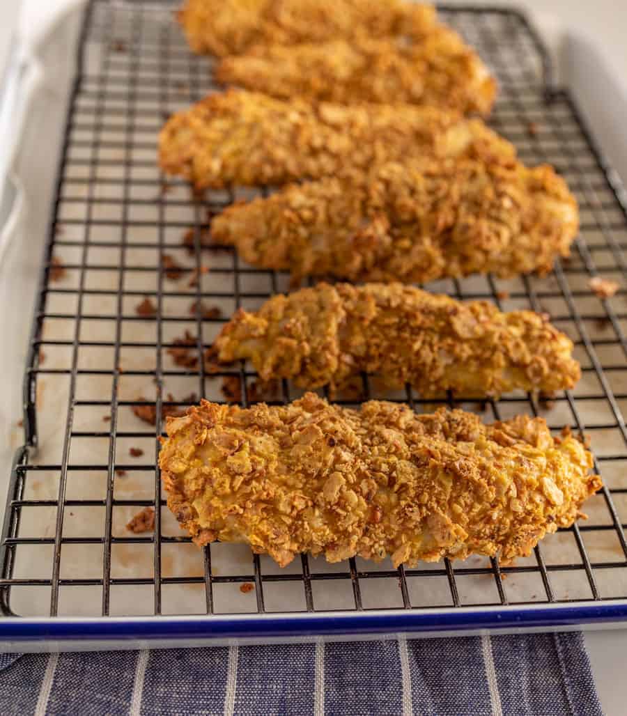 Extra Crunchy Baked Chicken Strips are a delicious spin on fried chicken strips, without the splatter on your stovetop (score!). The Fire Roasted Vegetable flavor of Milton's crackers brings the crunch and full flavor to this seriously delectable dish.