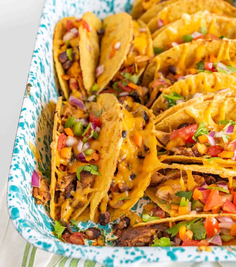 Crunchy Baked Chicken Tacos