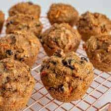 Healthy Carrot Cake Muffins are a nourishing spin on a springtime classic and have all the flavors you love in carrot cake (raisins, nuts, carrots), plus you can get away with having them for breakfast. And that's just a win-win.