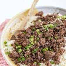 Super flavorful and simple to toss together, Easy Korean Ground Beef and Rice is a staple weeknight meal that the whole family will love.