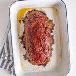 Bop's Favorite Meatloaf Recipe is a super savory and easy comfort food that's generously flavored with onion, green bell pepper, spices, and of course, ketchup.