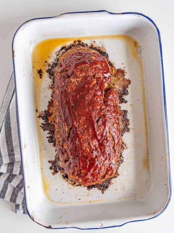 Bop's Favorite Meatloaf Recipe is a super savory and easy comfort food that's generously flavored with onion, green bell pepper, spices, and of course, ketchup.