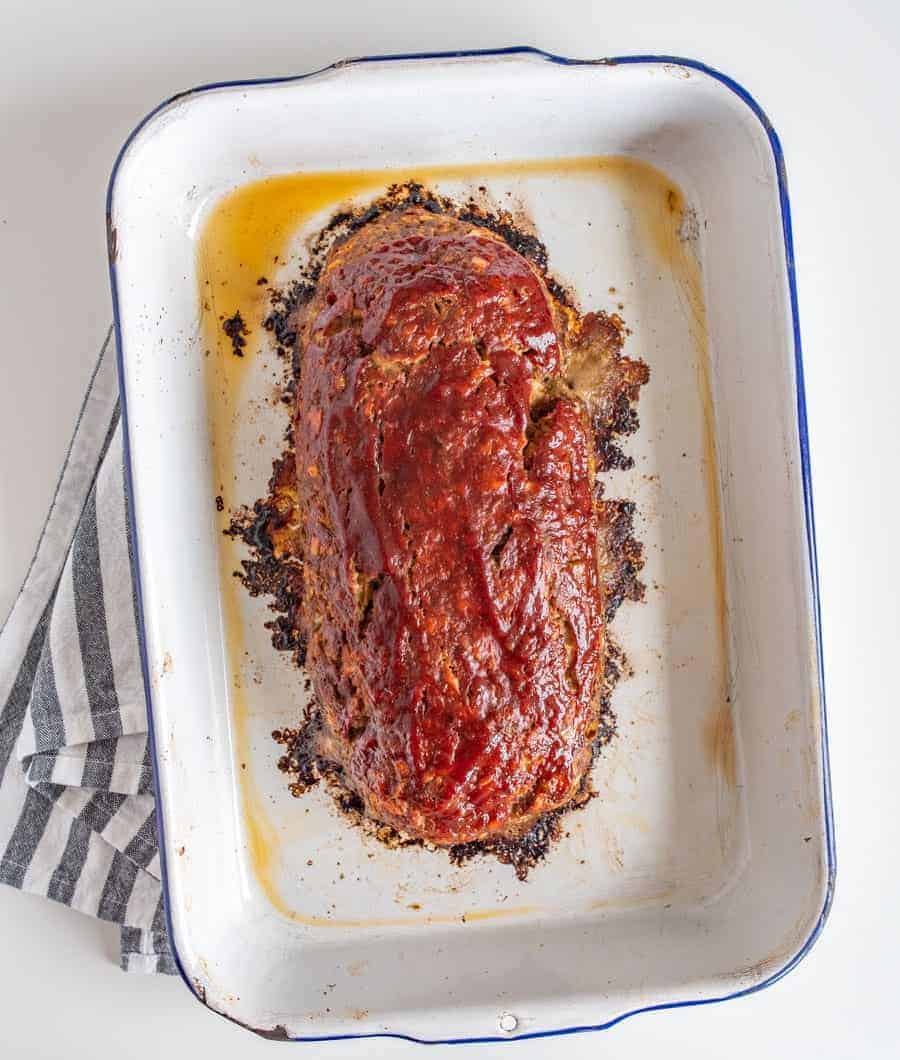 Bop's Favorite Meatloaf Recipe is a super savory and easy comfort food that's generously flavored with onion, green bell pepper, spices, and of course, ketchup.