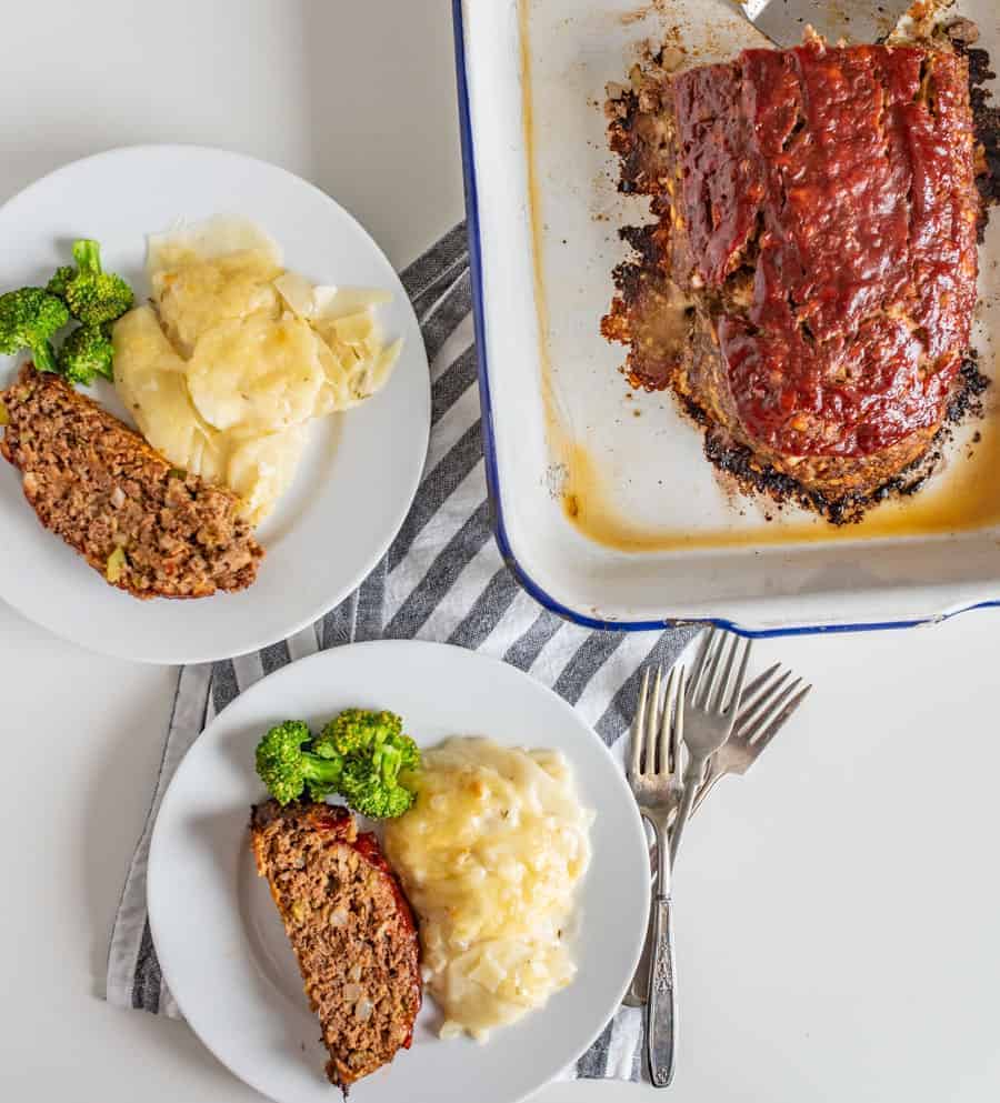 Bop's Favorite Meatloaf Recipe is a super savory and easy comfort food that's generously flavored with onion, green bell pepper, spices, and of course, ketchup.