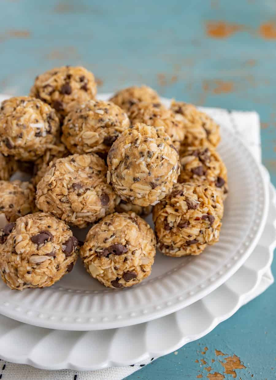 Extra Protein Oatmeal Bites pack a ton of nutrients, fiber, and protein for a well-balanced snack that tastes reminiscent of a healthy peanut butter cup.