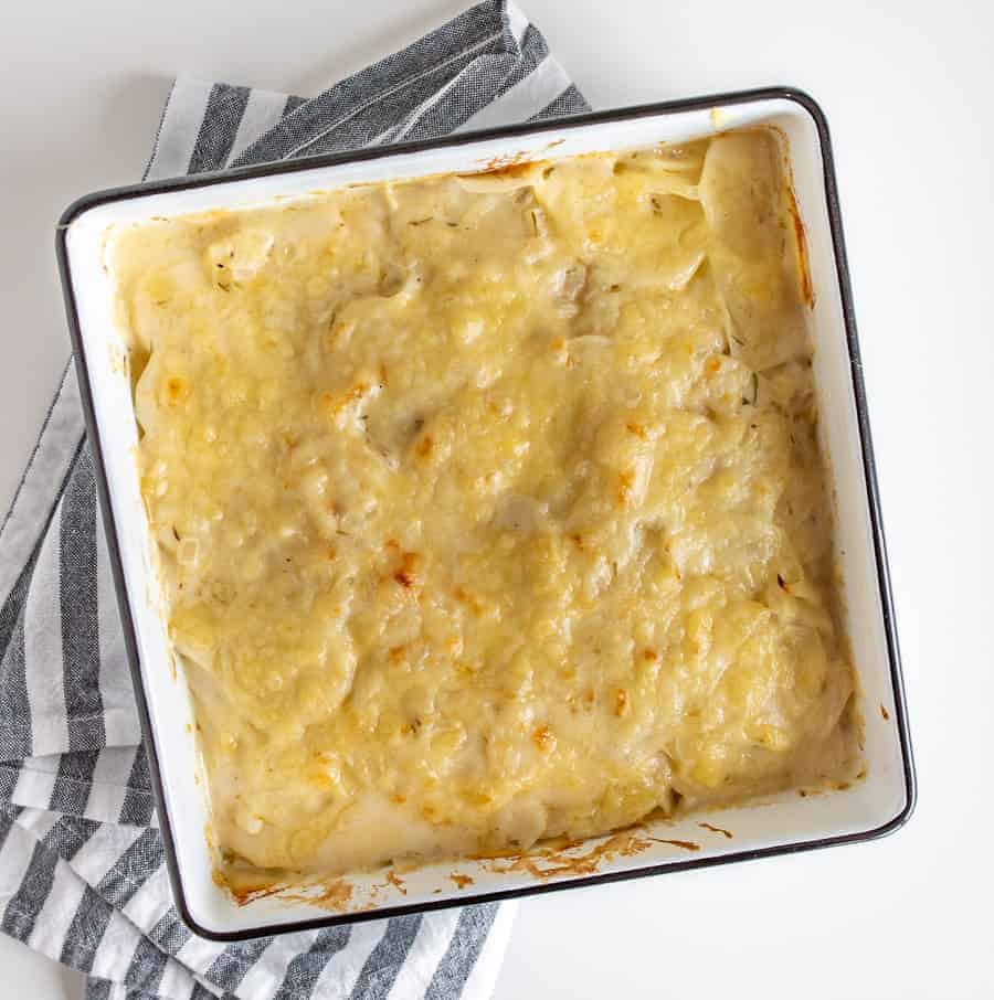 Creamy and cheesy Classic Scalloped Potatoes are the king of decadent side dishes and immediately add a whole lot of comfort to any plate.