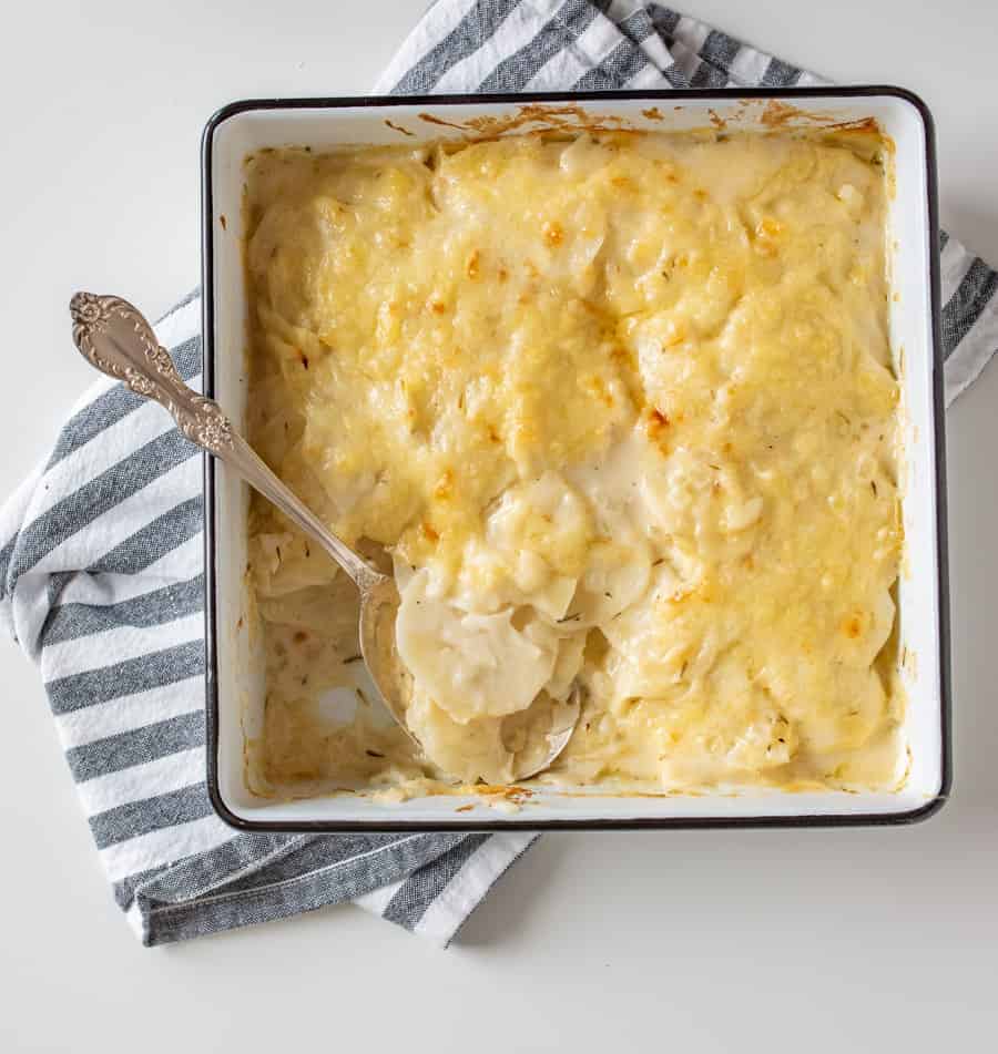 Creamy and cheesy Classic Scalloped Potatoes are the king of decadent side dishes and immediately add a whole lot of comfort to any plate.