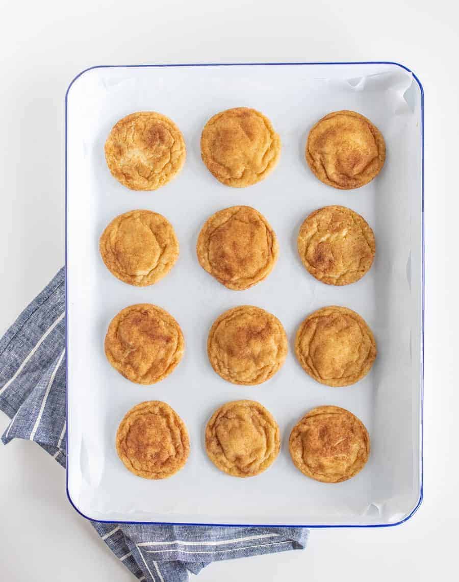 Chewy and decadent, Extra Soft Snickerdoodle Cookies are sweet and buttery with a lovely kick of warmth from the cinnamon-sugar coating.