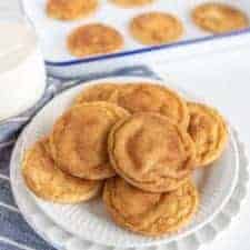 Chewy and decadent, Extra Soft Snickerdoodle Cookies are sweet and buttery with a lovely kick of warmth from the cinnamon-sugar coating.