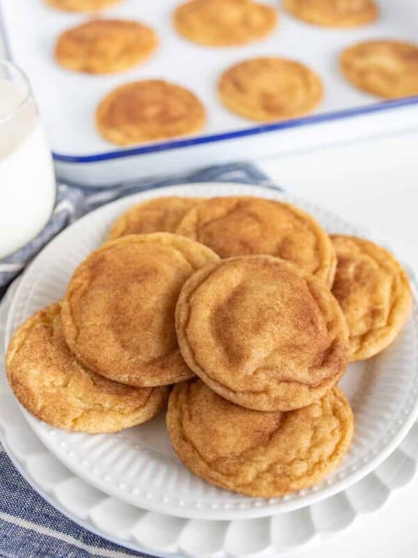 Chewy and decadent, Extra Soft Snickerdoodle Cookies are sweet and buttery with a lovely kick of warmth from the cinnamon-sugar coating.