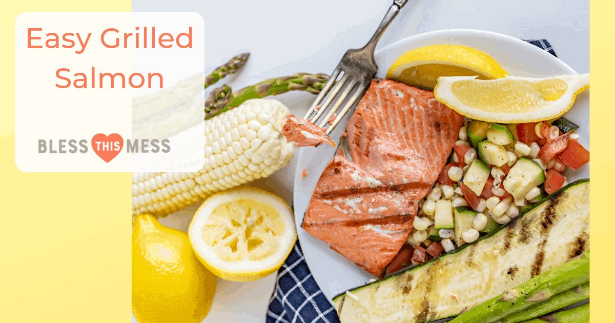 Summer's here, and this Easy Grilled Salmon Recipe is the perfect fresh and easy meal after a hot and sunny day.