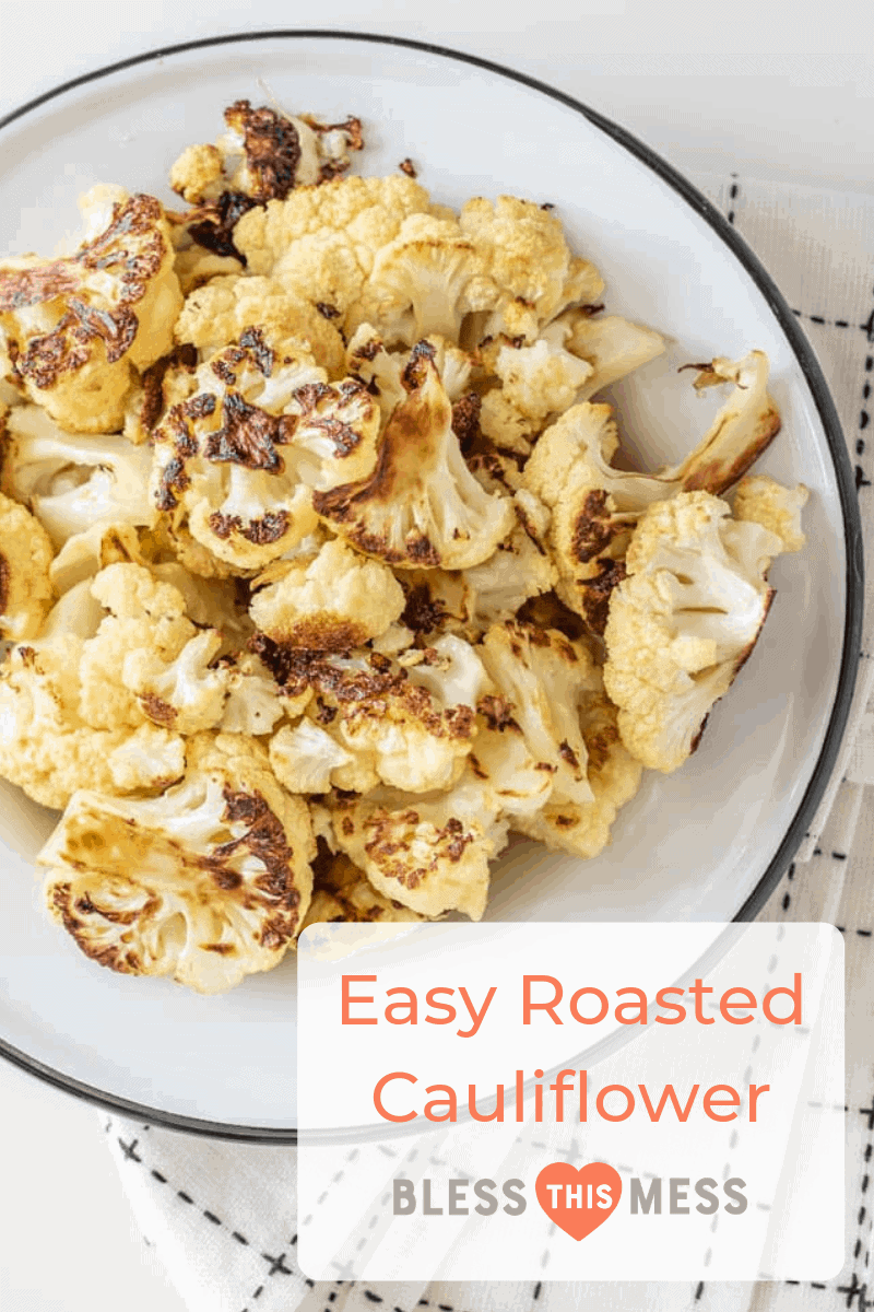 Easy Roasted Cauliflower only requires three basic ingredients and comes together to make a crunchy, decadent side to any meal.