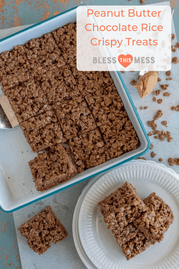 These Peanut Butter Chocolate Rice Crispy Treats are a rich take on the classic sweet snacks that peanut butter-chocolate lovers will just adore!