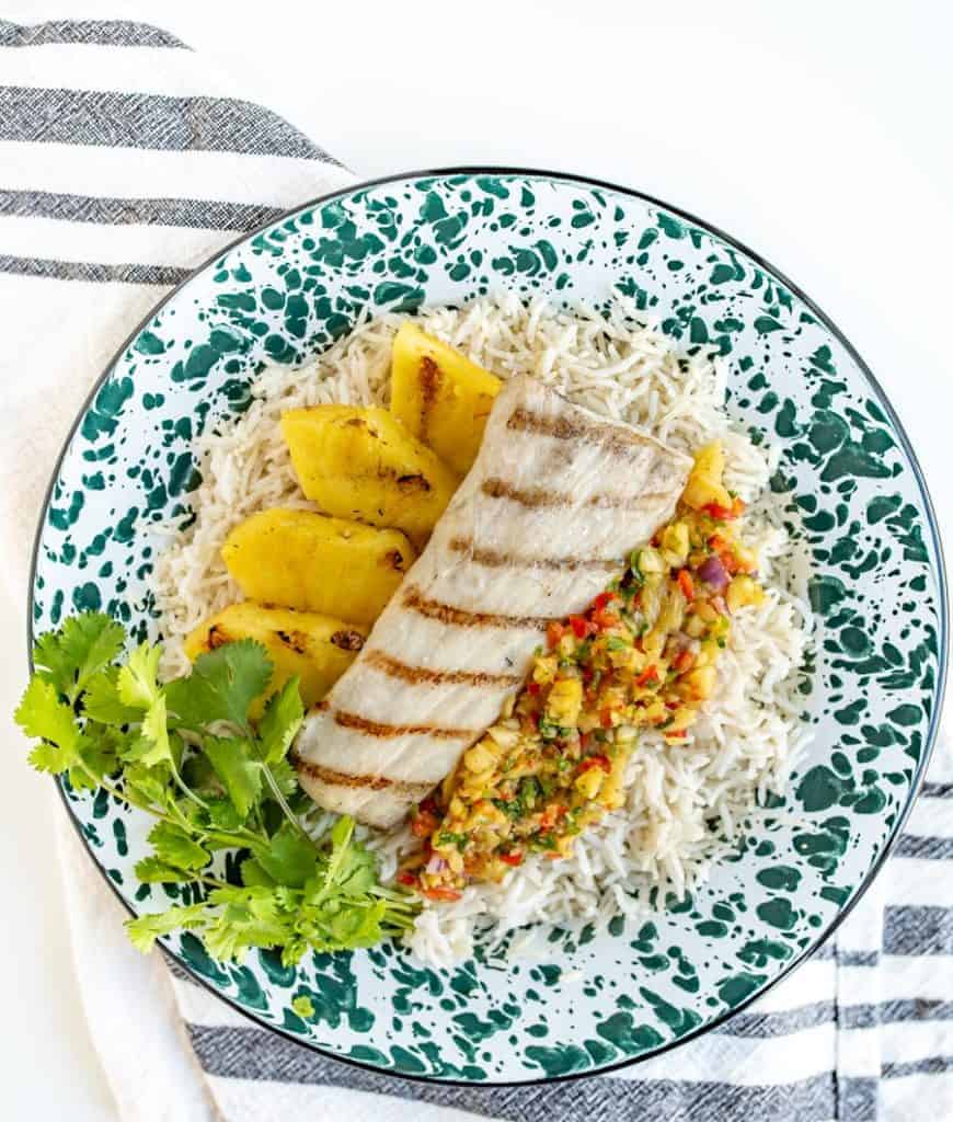 Grilled Mahi Mahi with Pineapple Salsa — Bless this Mess