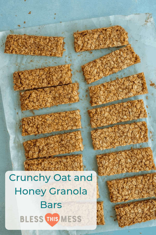 Crunchy oat and honey granola bars are sweet and packed with wholesome ingredients, plus they travel well, making them the perfect contenders for snacks on-the-go or boxed lunches!