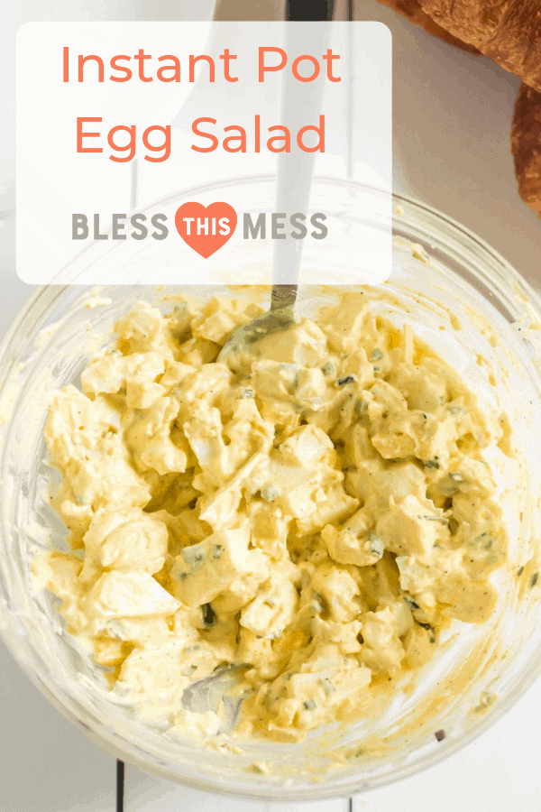 Instant Pot Egg Salad is one of the greatest kitchen hacks I think I've encountered -- delicious and flavorful egg salad with chives, mayo, mustard, and celery salt, and it DOESN'T require you to peel eggs! 