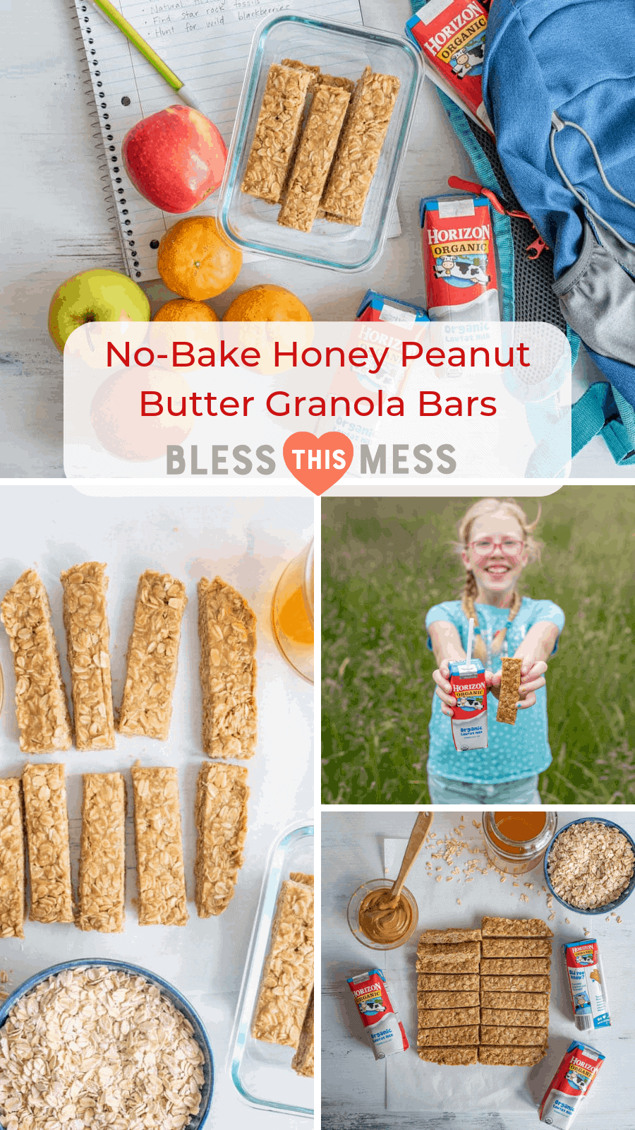 No Bake Peanut Butter Honey Granola Bars | Healthy Breakfast or Snack