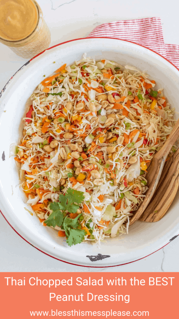 Fresh and crunchy with a dangerously addicting dressing, this Thai chopped salad with the best peanut dressing is everything you could want and beyond in a salad.