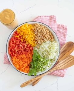 Thai Chopped Salad with the Best Peanut Dressing