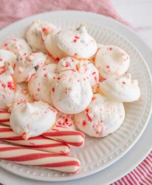 Image of Candy Cane Meringue Cookies