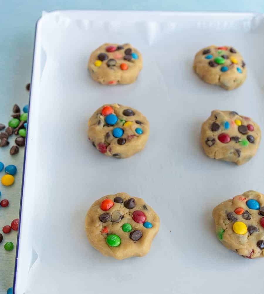 Giant M&M Chocolate Chip Cookies — Bless this Mess