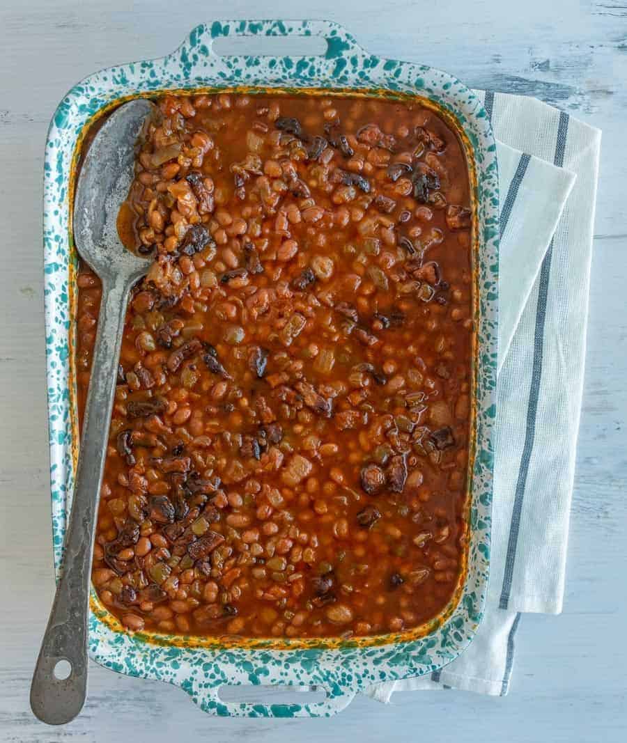 Smoky and savory with just a hint of sweetness, Grandma Lucy's baked beans recipe is famous around my household, and I know it'll be a staple in yours, too.