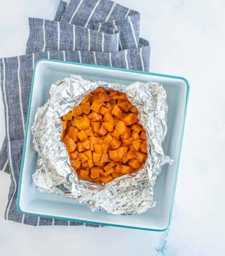 Grilled Butternut Squash in a Foil Packet — Bless this Mess