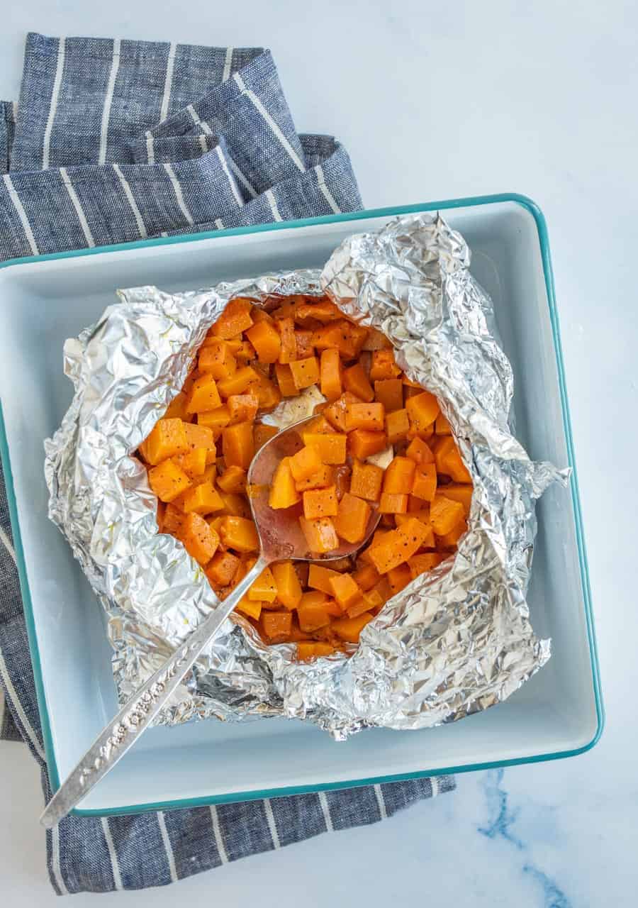 Fire up the grill and make grilled butternut squash in a foil packet for a super simple side that's perfect for fresh summer meals!