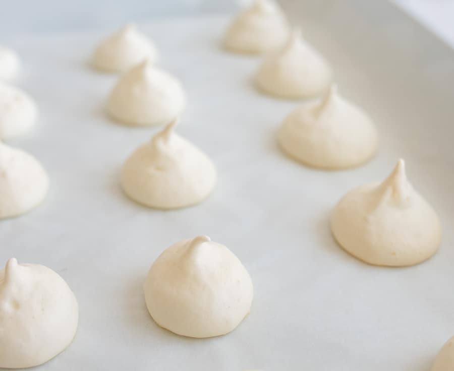 Light, sweet, and crunchy, easy meringue cookies are cute little bites of dessert that are as fun to eat as they are to make.