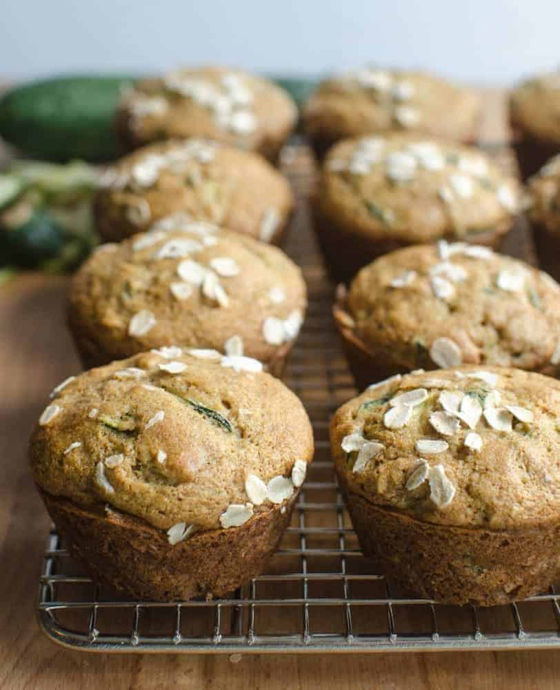 Whole Grain Zucchini Muffins Image of Whole Grain Zucchini Muffins