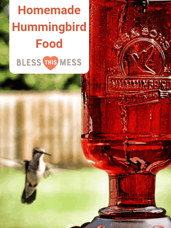 homemade hummingbird food.